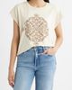 CITY BLUES CITY BLUES Lace Trim Dolman Sleeve Stretch Cotton Graphic T-Shirt - 1