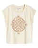 CITY BLUES CITY BLUES Lace Trim Dolman Sleeve Stretch Cotton Graphic T-Shirt - 5