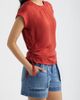 CITY BLUES CITY BLUES Mixed Media Drawstring T-Shirt - 3