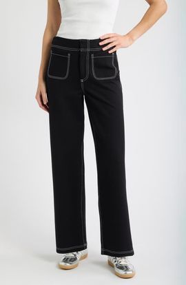 CITY BLUES CITY BLUES Patch Pocket Straight Leg Jeans