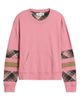 CITY BLUES CITY BLUES Plaid Sleeve Crewneck Sweatshirt - 5