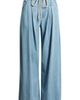 CITY BLUES CITY BLUES Pleated Drawstring Wide Leg Denim Pants - 5