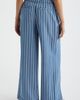 CITY BLUES CITY BLUES Pleated Stripe Wide Leg Denim Pants - 2
