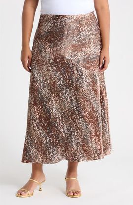 CITY BLUES CITY BLUES Savoy Printed Bias Maxi Skirt