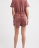 CITY BLUES CITY BLUES Short Sleeve Drawstring Romper - 2