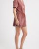 CITY BLUES CITY BLUES Short Sleeve Drawstring Romper - 3
