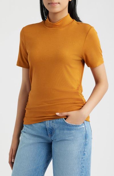 CITY BLUES CITY BLUES Short Sleeve Mock Neck Top