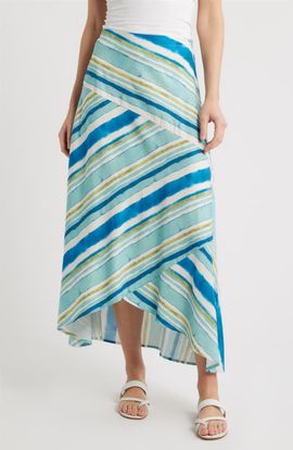 CITY BLUES CITY BLUES Spliced Print Maxi Skirt