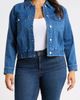 CITY BLUES CITY BLUES Stretch Denim Bomber Jacket - 1
