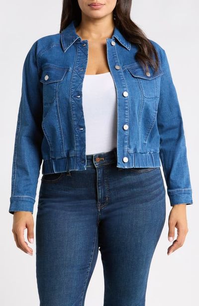 CITY BLUES CITY BLUES Stretch Denim Bomber Jacket