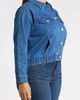 CITY BLUES CITY BLUES Stretch Denim Bomber Jacket - 3