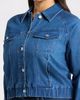 CITY BLUES CITY BLUES Stretch Denim Bomber Jacket - 4