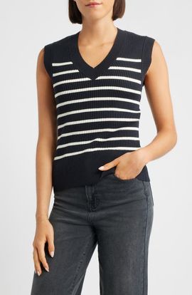 CITY BLUES CITY BLUES Stripe Sweater Vest