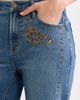 CITY BLUES CITY BLUES Stud Embroidered Wide Leg Jeans - 4