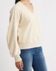 CITY BLUES CITY BLUES Zip Detail Ruched Sleeve Sweatshirt - 3