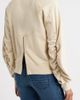 CITY BLUES CITY BLUES Zip Detail Ruched Sleeve Sweatshirt - 4