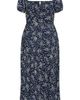City Chic City Chic Abbigail Floral Print Short Sleeve Midi Dress - 1