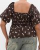 City Chic City Chic Aire Field Print Peplum Top - 2