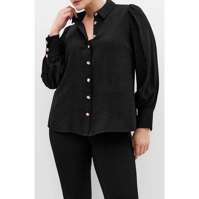 City Chic City Chic Alana Button Detail Shirt