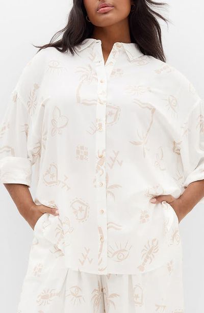 City Chic City Chic Alessia Print Shirt