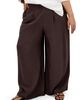 City Chic City Chic Alexi Pleated Wide Leg Pants - 1