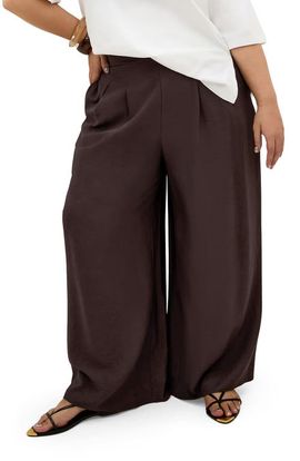 City Chic City Chic Alexi Pleated Wide Leg Pants