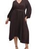City Chic City Chic Amara Accordion Pleat Sateen Dress - 1
