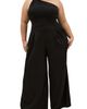 City Chic City Chic Amber Asymmetric One-Shoulder Jumpsuit - 1