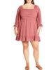 City Chic City Chic Arden Pleated Clip Dot Minidress - 1