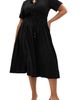 City Chic City Chic Aria Tie Waist Shirtdress - 1