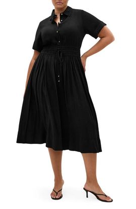 City Chic City Chic Aria Tie Waist Shirtdress