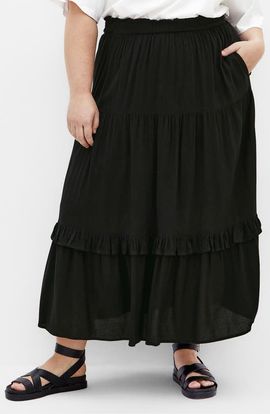 City Chic City Chic Avianna Tiered Maxi Skirt