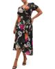 City Chic City Chic Belle Floral Print Wrap Dress - 1
