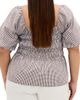 City Chic City Chic Belle Gingham Peplum Top - 2