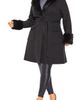 City Chic City Chic Blushing Belle Twill Coat with Faux Fur Collar - 1