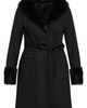 City Chic City Chic Blushing Belle Twill Coat with Faux Fur Collar - 3
