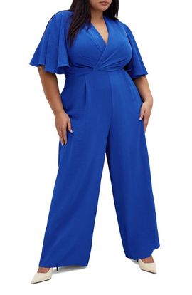 City Chic City Chic Braelynn Flutter Sleeve Jumpsuit