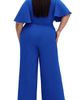 City Chic City Chic Braelynn Flutter Sleeve Jumpsuit - 2