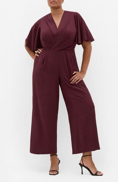 City Chic City Chic Braelynn Short Sleeve Jumpsuit