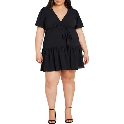 City Chic City Chic Catherine Faux Wrap Dress
