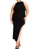 City Chic City Chic Celine Athena Sleeveless Rib Body-Con Dress - 1