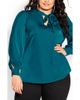 City Chic City Chic Chana Charmeuse Bow Blouse - 1
