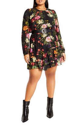 City Chic City Chic Charlee Floral Belted Dress 