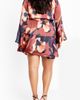 City Chic City Chic Cherrie Tie Belt Long Sleeve Satin Minidress - 2