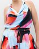 City Chic City Chic Chloe Abstract Print Cowl Neck Sleeveless Top - 1