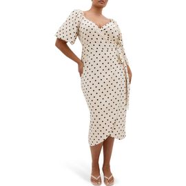 City Chic City Chic Claudine Print Wrap Midi Dress