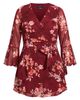 City Chic City Chic Danna Print Long Sleeve Faux Wrap Dress - 3