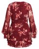 City Chic City Chic Danna Print Long Sleeve Faux Wrap Dress - 4