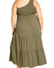 City Chic City Chic Darcy Smocked One Shoulder Dress - 2