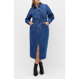 City Chic City Chic Elara Denim Midi Shirt Dress